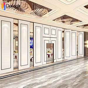 Acoustic Sliding Partition Wall on Ceiling Track with Pass Door