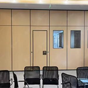 Office Folding Wall with Door and Visible Windows